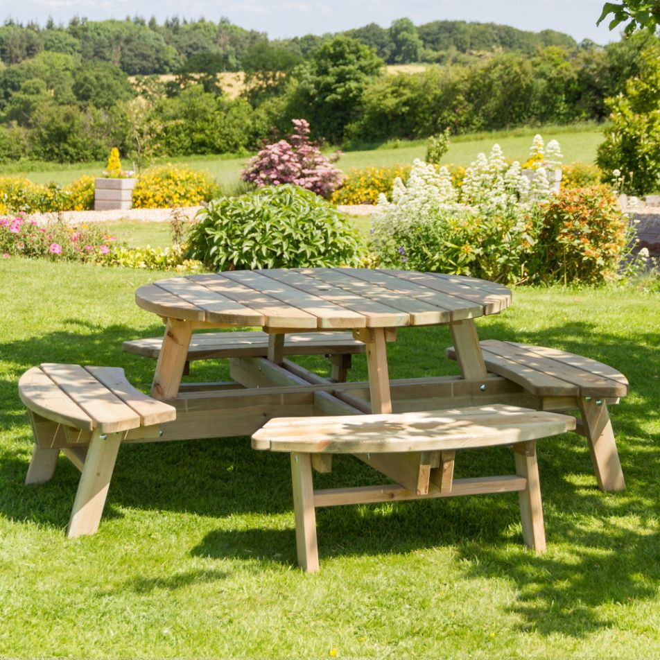 Zest Rose Round Picnic Table featured iamge